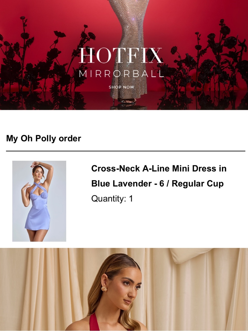 NWT 💜 Cross-Neck A-Line Mini Dress in Blue Lavender - Picture 8 of 8